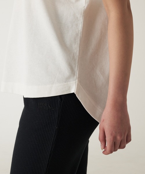 Eddie Bauer(エディーバウアー)の「開襟 Tシャツ(Tシャツ/カットソー・レディース・ホワイト/チャコール/杢グレー・S/L/M/XL)」の14枚目の写真