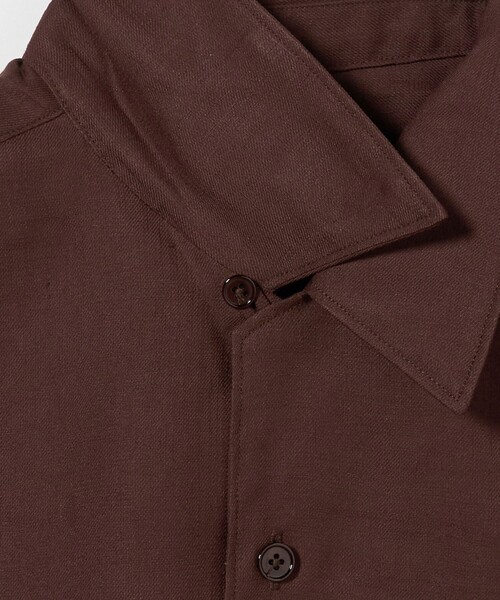UNITED ARROWS（ユナイテッドアローズ）の「ツイル オープンカラー ショートスリーブシャツ（シャツ/ブラウス・メンズ・ナチュラル/オリーブ/ダークブラウン/ネイビー・M/L/S/XL）」の22枚目の写真