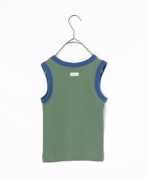 p.premier(ピードットプルミエ)の「シンプルリブタンクトップ(タンクトップ・キッズ・ブラウン/グリーン/ブラック/アイボリー/ブルー・80/90/100/110/120/130/140)」の22枚目の写真