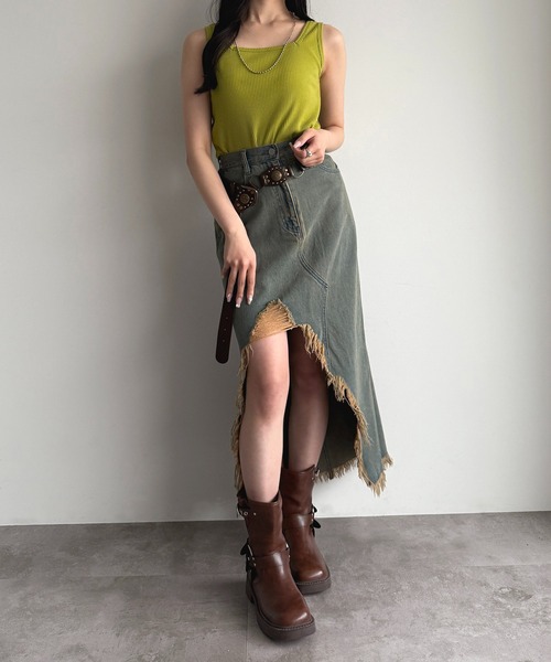 apres jour mignon（アプレジュールミニョン）の「2WAYカットリブタンク【ZOZOTOWN限定アイテム】（タンクトップ・レディース・グリーン/ブラック/ライトブルー/ピンク系その他/レッド/ブルー/アイボリー/オレンジ・フリー/X-LARGE）」の18枚目の写真