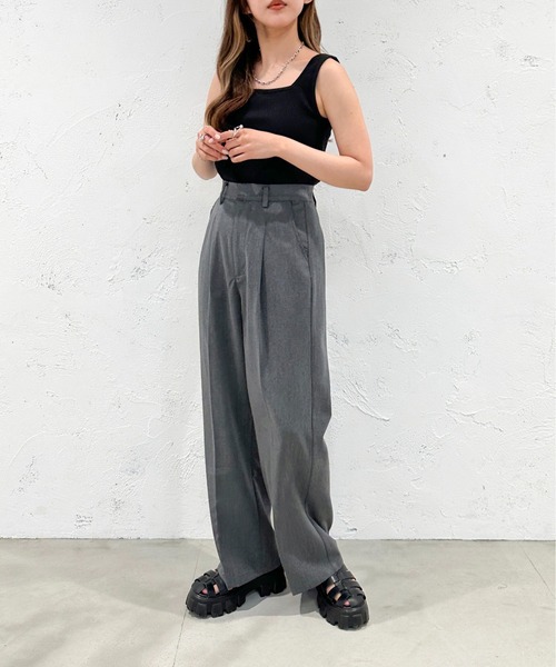 apres jour mignon（アプレジュールミニョン）の「2WAYカットリブタンク【ZOZOTOWN限定アイテム】（タンクトップ・レディース・グリーン/ブラック/ライトブルー/ピンク系その他/レッド/ブルー/アイボリー/オレンジ・フリー/X-LARGE）」の13枚目の写真