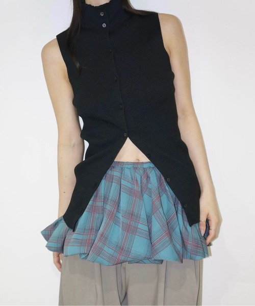 musubore(ムスボレ)の「peplum mini SK / ペプラムミニスカート(スカート・レディース・グリーン/ブラウン・FREE)」の17枚目の写真