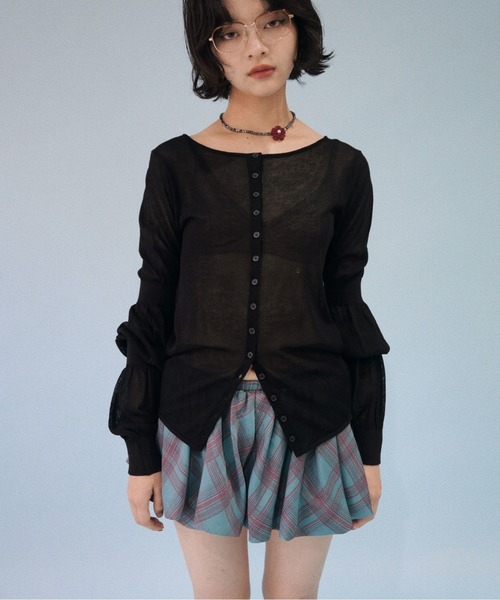 musubore(ムスボレ)の「peplum mini SK / ペプラムミニスカート(スカート・レディース・グリーン/ブラウン・FREE)」の15枚目の写真