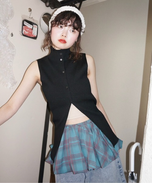 musubore（ムスボレ）の「peplum mini SK / ペプラムミニスカート（スカート・レディース・グリーン/ブラウン・FREE）」の16枚目の写真