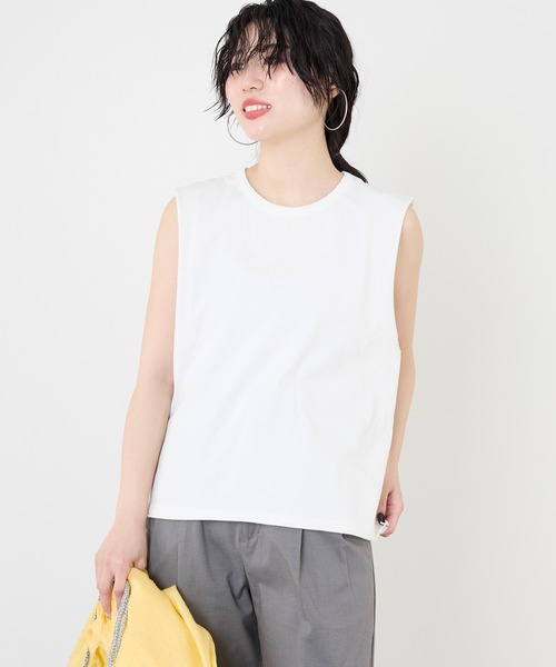upper hights / アッパーハイツ 25SS 252CW05020 カットオフノースリーブT-shirt-CUT OFF TEE ノースリーブTシャツ セール】【upper hights】カットオフノースリーブT-shirt-CUT