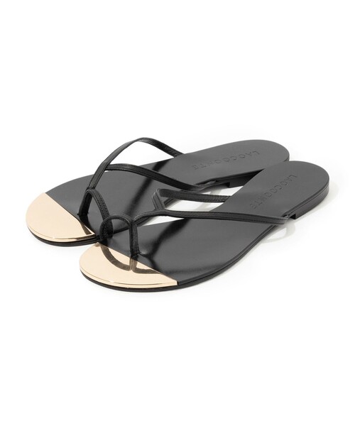 LAOCOONTE（ラオコンテ）の「LAOCOONTE　フラットサンダル（サンダル・レディース・ブラック・37/38/36）」の2枚目の写真