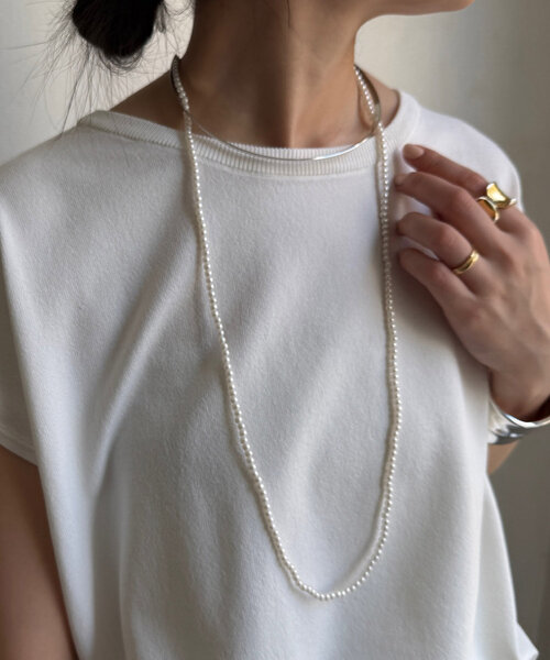 DouDou（ドゥドゥ）の「パール付チョーカー（ネックレス・レディース・ゴールド/シルバー・FREE）」の3枚目の写真