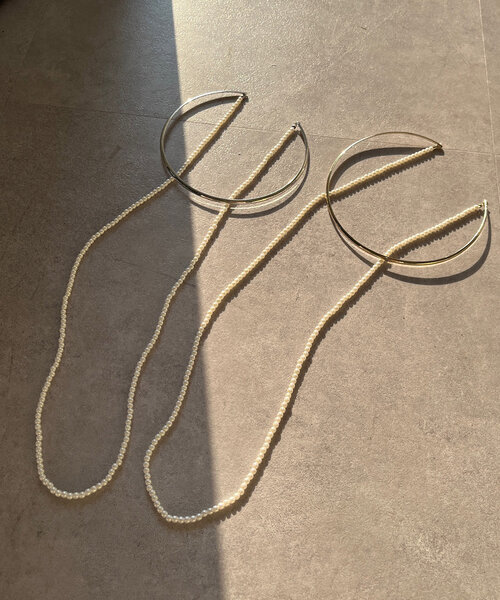 DouDou（ドゥドゥ）の「パール付チョーカー（ネックレス・レディース・ゴールド/シルバー・FREE）」の5枚目の写真