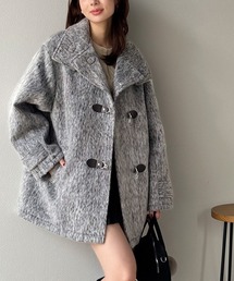 mily bilet | 【mily bilet】大人の冬を格上げする主役アウター。フェザーシャギーバックル使いコート(チェスターコート)