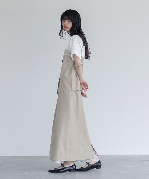somari imagination(ソマリ イマジネーション)の「『ビスチェドッキングカットソー』(Tシャツ/カットソー・レディース・ベージュ/チャコール・1/2)」の9枚目の写真