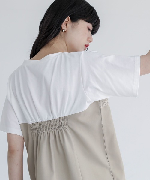 somari imagination(ソマリ イマジネーション)の「『ビスチェドッキングカットソー』(Tシャツ/カットソー・レディース・ベージュ/チャコール・1/2)」の12枚目の写真