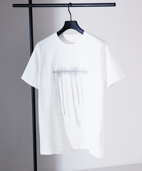 5351 POUR LES HOMMES(ゴーサンゴーイチプールオム)の「エンブロイダリー フリンジ 半袖Tシャツ(Tシャツ/カットソー・メンズ・ホワイト/ブラック・50/48/46/44)」の6枚目の写真