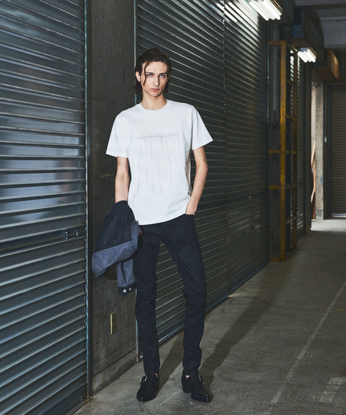 5351 POUR LES HOMMES(ゴーサンゴーイチプールオム)の「エンブロイダリー フリンジ 半袖Tシャツ(Tシャツ/カットソー・メンズ・ホワイト/ブラック・50/48/46/44)」の7枚目の写真