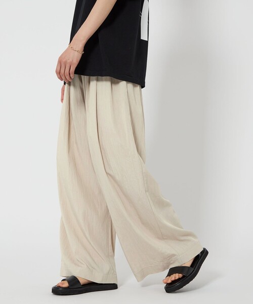 CITEN（シテン）の「＜CITEN＞サマー3タックイージーワイドパンツ（その他パンツ・レディース・ブラック/ベージュ/イエロー/ダークブラウン・L/M/S）」の12枚目の写真