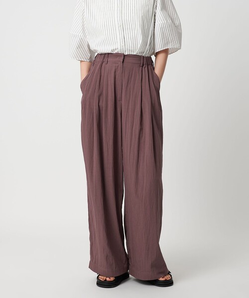 CITEN（シテン）の「＜CITEN＞サマー3タックイージーワイドパンツ（その他パンツ・レディース・ブラック/ベージュ/イエロー/ダークブラウン・L/M/S）」の7枚目の写真