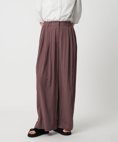 CITEN（シテン）の「＜CITEN＞サマー3タックイージーワイドパンツ（その他パンツ・レディース・ブラック/ベージュ/イエロー/ダークブラウン・L/M/S）」の6枚目の写真