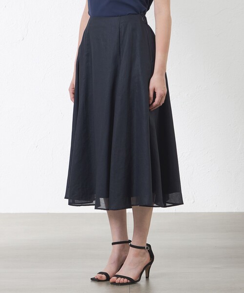 amaca（アマカ）の「ポリエステルオーガンジーフリルスカート（スカート・レディース・ネイビー/ベージュ/グリーン系その他3・38/40）」の9枚目の写真