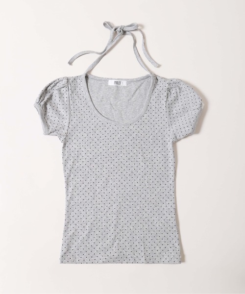 PHILLY（フィリー）の「【PHILLY】チョーカーデザインドットトップス（Tシャツ/カットソー・レディース・アイボリー/ブラック/グレー・FREE）」の14枚目の写真