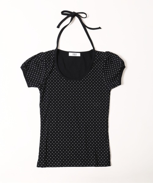 PHILLY（フィリー）の「【PHILLY】チョーカーデザインドットトップス（Tシャツ/カットソー・レディース・アイボリー/ブラック/グレー・FREE）」の13枚目の写真