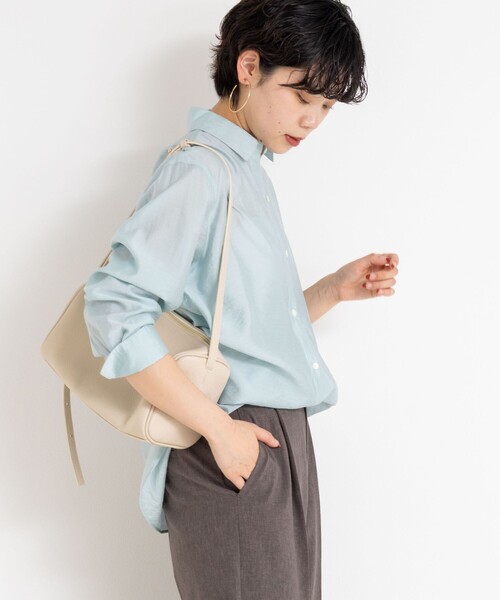 NOLLEY’S Sophi（ノーリーズソフィ）の「《セットアップ対応》シアーローン２WAYシャツ（シャツ/ブラウス・レディース・ホワイト/チャコールグレー/ライトグリーン/ベビーピンク/ミント/ライトブルー/ブラウン系その他7・38/36）」の14枚目の写真