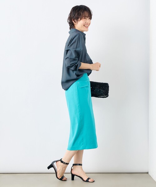 NOLLEY’S Sophi（ノーリーズソフィ）の「《セットアップ対応》シアーローン２WAYシャツ（シャツ/ブラウス・レディース・ホワイト/チャコールグレー/ライトグリーン/ベビーピンク/ミント/ライトブルー/ブラウン系その他7・38/36）」の17枚目の写真