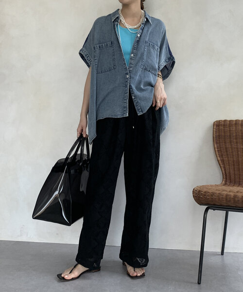 【DouDou】レースパンツ　黒　タグ付き セール】レースパンツ（その他パンツ）｜DouDou（ドゥドゥ）の