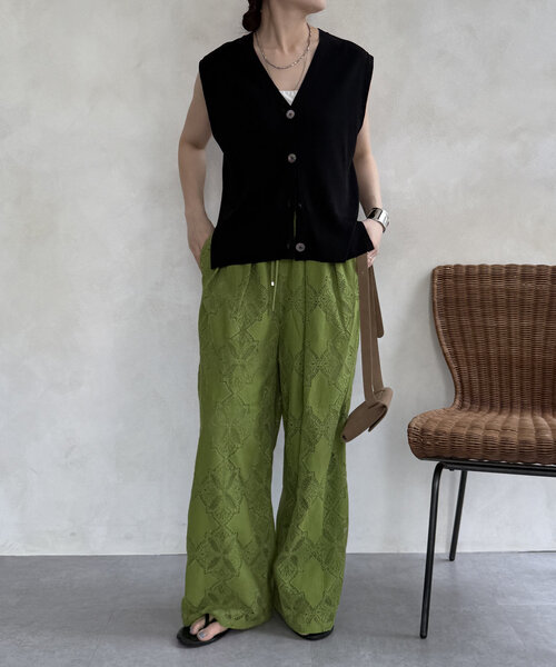 WEB限定】レースイージーパンツ（その他パンツ）｜DouDou