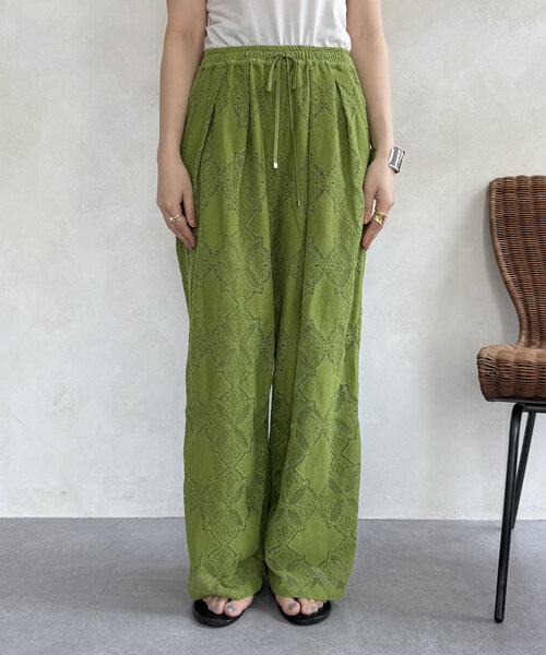 WEB限定】レースイージーパンツ（その他パンツ）｜DouDou