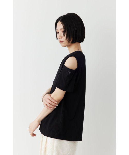 Limue(リミュ)の「カッティングデザイントップス(Tシャツ/カットソー・レディース・ブラック/オフホワイト・FREE)」の10枚目の写真