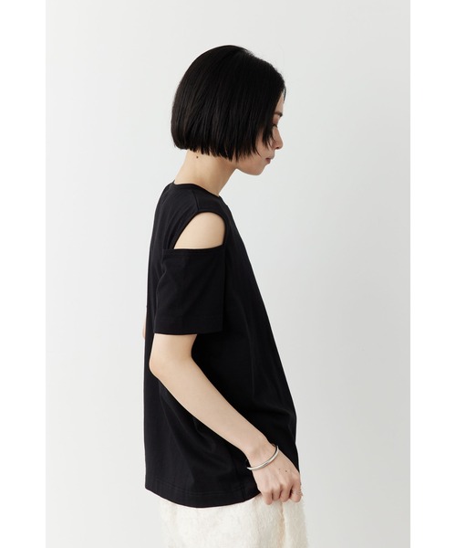 Limue(リミュ)の「カッティングデザイントップス(Tシャツ/カットソー・レディース・ブラック/オフホワイト・FREE)」の12枚目の写真