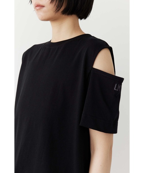 Limue(リミュ)の「カッティングデザイントップス(Tシャツ/カットソー・レディース・ブラック/オフホワイト・FREE)」の13枚目の写真