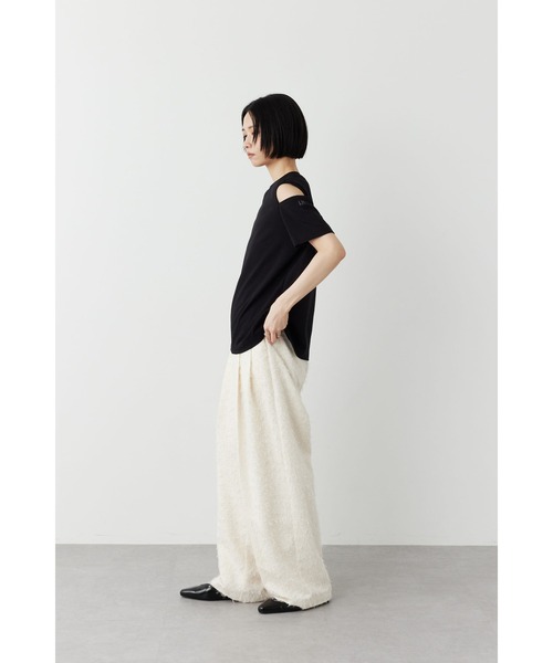 Limue(リミュ)の「カッティングデザイントップス(Tシャツ/カットソー・レディース・ブラック/オフホワイト・FREE)」の15枚目の写真