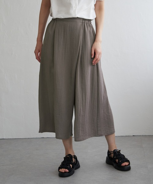 ikka(イッカ)の「【接触冷感】冷感スラブタックスカーチョ(その他パンツ・レディース・ダークグリーン/ブラック/ブルー/オレンジ/グレー・S/L/M)」の13枚目の写真