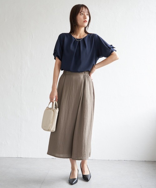 ikka(イッカ)の「【接触冷感】冷感スラブタックスカーチョ(その他パンツ・レディース・ダークグリーン/ブラック/ブルー/オレンジ/グレー・S/L/M)」の20枚目の写真