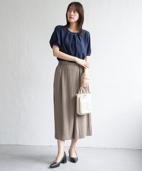 ikka(イッカ)の「【接触冷感】冷感スラブタックスカーチョ(その他パンツ・レディース・ダークグリーン/ブラック/ブルー/オレンジ/グレー・S/L/M)」の21枚目の写真
