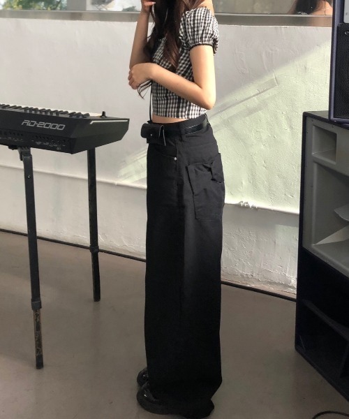 FREE STYLISTS(フリー スタイリスト)の「YUGA_YGMC Cocoon denim pants(デニムパンツ・レディース・ホワイト/ブラック・S/M/L)」の11枚目の写真