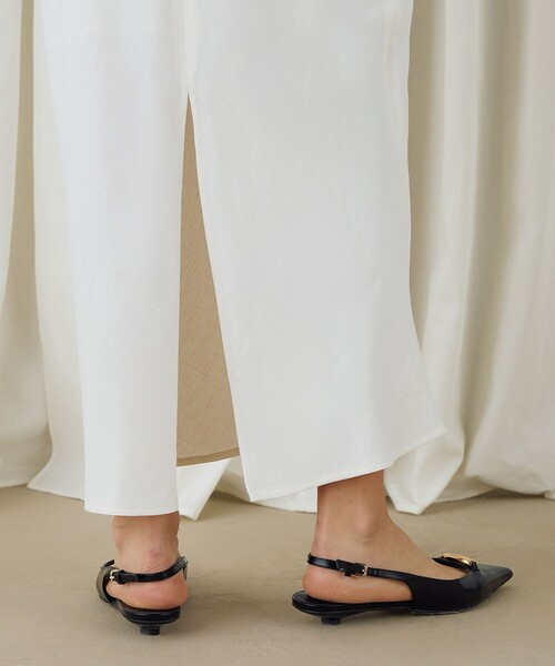 ソフトサテン エラスティックストレート スカート（スカート）｜DES