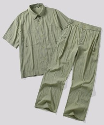 Cloudstyle（クラウドスタイル）の「【Cloudstyle】セットアップ 2点セット オープンカラー半袖シャツ＆スラックスパンツ（セットアップ）」