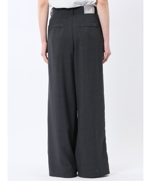 m.f.editorial(エムエフエディトリアル)の「【タンブラー加工】m.f.エディトリアル レディース タンブラーオックス ワイドパンツ(セットアップ可能)(スーツパンツ・レディース・グレー/ブラック・LARGE/MEDIUM)」の6枚目の写真