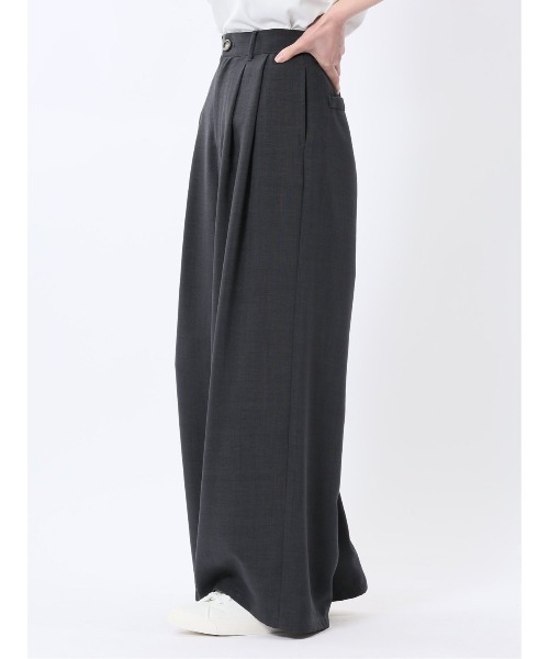 m.f.editorial(エムエフエディトリアル)の「【タンブラー加工】m.f.エディトリアル レディース タンブラーオックス ワイドパンツ(セットアップ可能)(スーツパンツ・レディース・グレー/ブラック・LARGE/MEDIUM)」の10枚目の写真