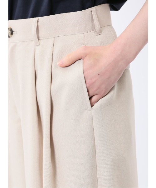 m.f.editorial(エムエフエディトリアル)の「【タンブラー加工】m.f.エディトリアル レディース タンブラーオックス ワイドパンツ(セットアップ可能)(スーツパンツ・レディース・グレー/ブラック・LARGE/MEDIUM)」の17枚目の写真