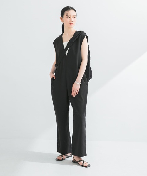 かぐれ アーバンリサーチ　リネン サロペット　ブラック かぐれ｜リネンサロペット | Rakuten Fashion(楽天ファッション