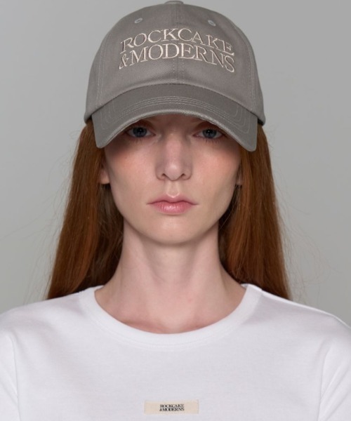 ROCKCAKE★韓国★Square Logo Ball Cap - Black ロゴキャップ セール】【日本未発売/WEB限定】ROCKCAKE(ロックケーキ)/モダン