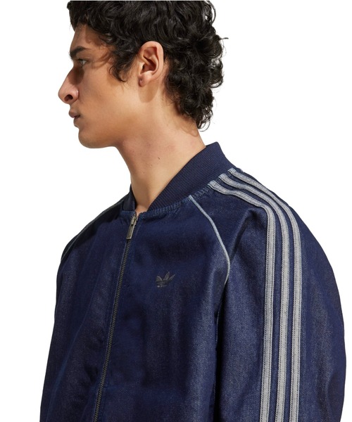 adidas デニム ラインストーン ジャケット　アディダス adidas（アディダス）の「デニム ラインストーン ジャケット
