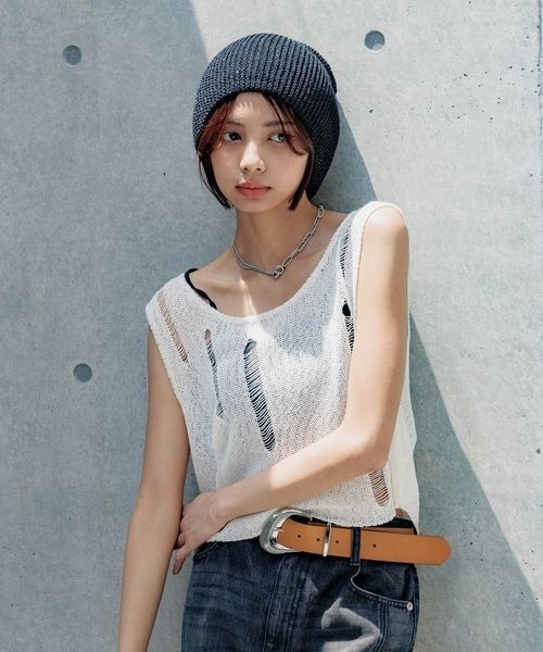 PAGEBOY（ページボーイ）の「スカシアミダメージベスト（ベスト