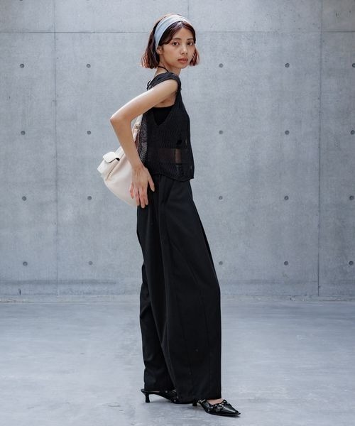 PAGEBOY（ページボーイ）の「スカシアミダメージベスト（ベスト・レディース・ブラック/オフホワイト/ブルー・FREE）」の11枚目の写真