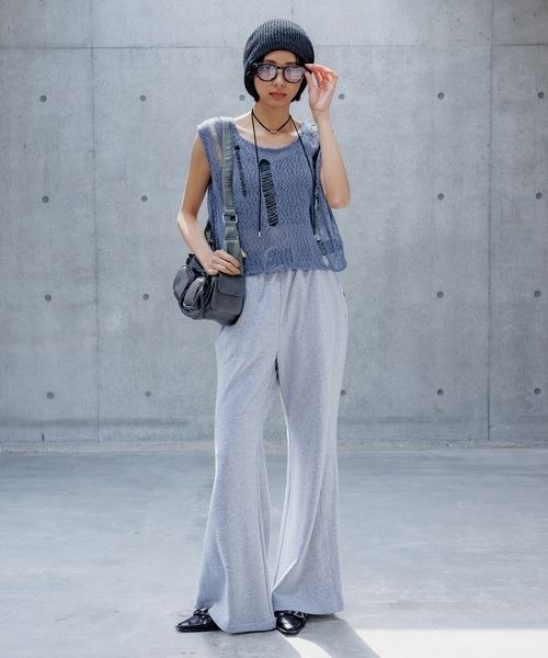 PAGEBOY（ページボーイ）の「スカシアミダメージベスト（ベスト・レディース・ブラック/オフホワイト/ブルー・FREE）」の19枚目の写真