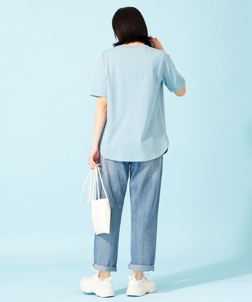 BELLUNA PLUS(ベルーナ)の「ヒンヤリ!着映えプリントプルオーバー(Tシャツ/カットソー・レディース・セージグリーン/グレー系その他/ピンク/チャコール・X-LARGE/MEDIUM/LARGE)」の16枚目の写真