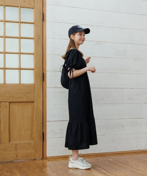 flower(フラワー)の「ナチュラルパフワンピース(ワンピース・レディース・アイボリー/ブラック・FREE)」の11枚目の写真