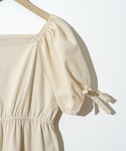 flower(フラワー)の「ナチュラルパフワンピース(ワンピース・レディース・アイボリー/ブラック・FREE)」の15枚目の写真